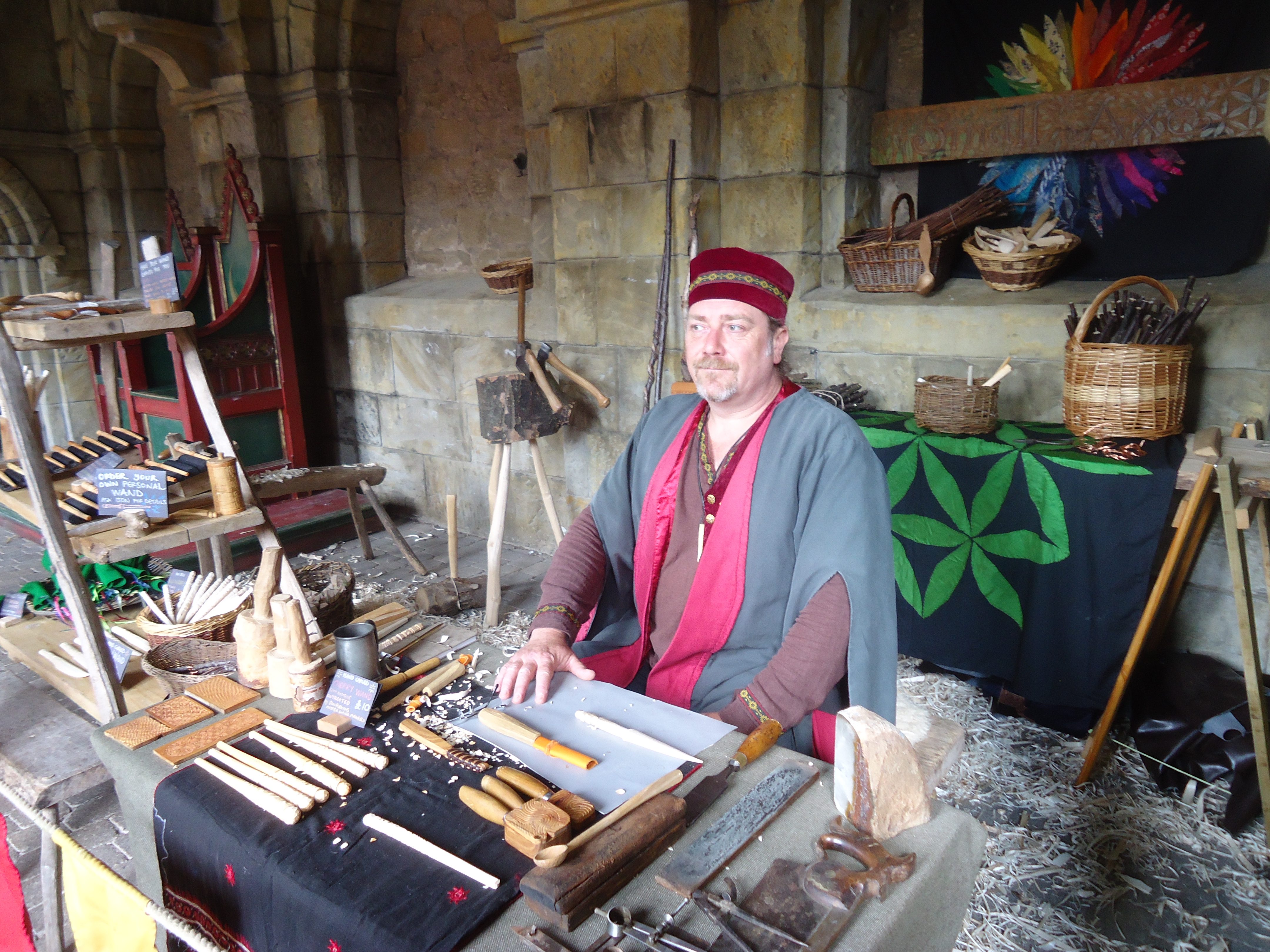 Jon Purkins master wandmaker at Alnwick castle