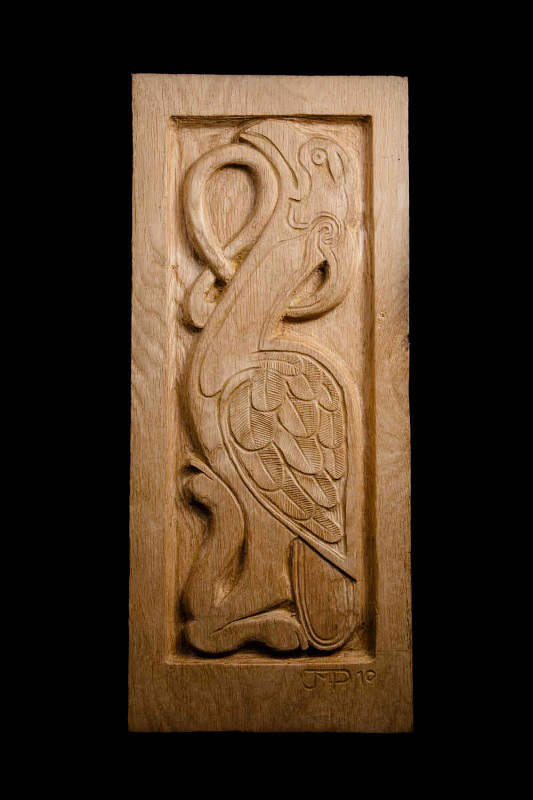Jon Purkins carving from Lindisfarne gospels